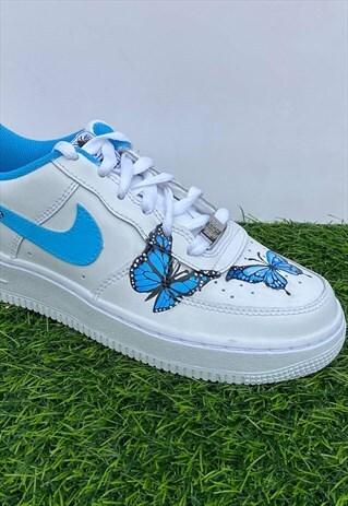 NIKE CUSTOMISED AF1-HAND-PAINTED BUTTERFLIES