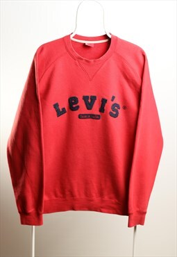 Vintage Levi's Crewneck Spell out Sweatshirt Red