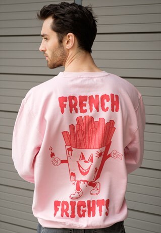 FRENCH FRIGHTS MEN'S BACK PRINT SWEATSHIRT
