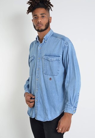 VINTAGE TOMMY HILFIGER DENIM SHIRT BLUE