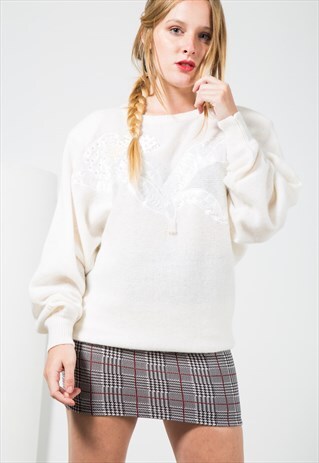 ON SALE VINTAGE 80S CLASSIC KNITWEAR JUMPER / S0135