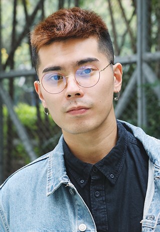 METAL ROUND GLASSES - RED