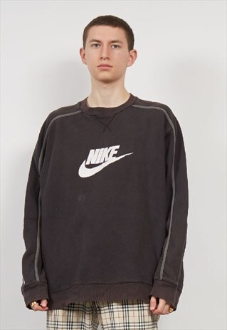 VINTAGE 90'S NIKE LOGO BLACK SWEATSHIRT