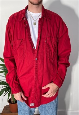 Vintage levi's red long sleeved shirt