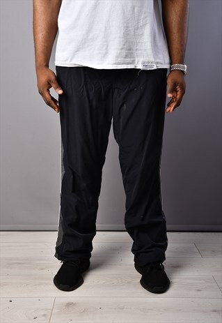 BLACK REEBOK TRACKSUIT BOTTOMS TB141