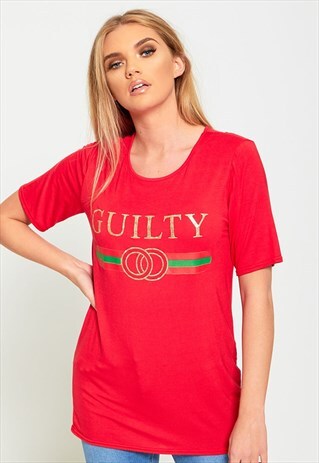 GUILTY SLOGAN T-SHIRT