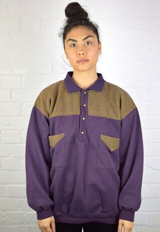VINTAGE 90'S 1/4 BUTTON SWEATSHIRT