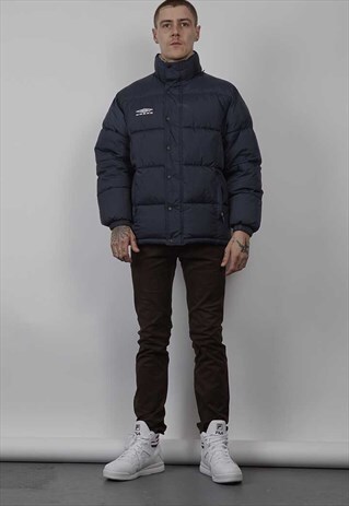VINTAGE 90S UMBRO NAVY PUFFER JACKET