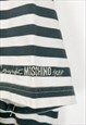 VINTAGE 90S STRIPES GREEN AND WHITE T-SHIRT 