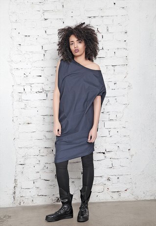 DRAPED DRESS/OVERSIZED TUNIC