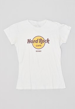 Vintage 90's Hard Rock Cafe Rome T-Shirt Top White