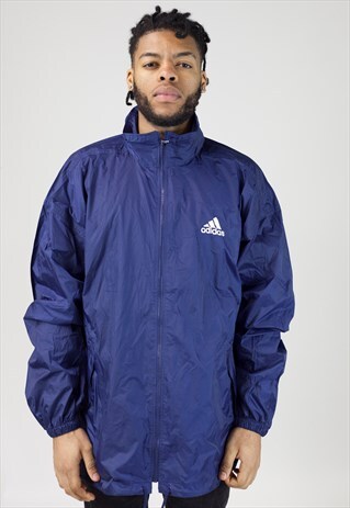 VINTAGE ADIDAS NAVY RAIN JACKET