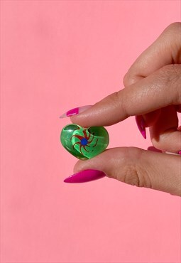 Vintage Y2K plastic chunky spiral ring in bright green