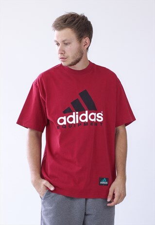VINTAGE MENS ADIDAS EQUIPMENT BIG LOGO T-SHIRT