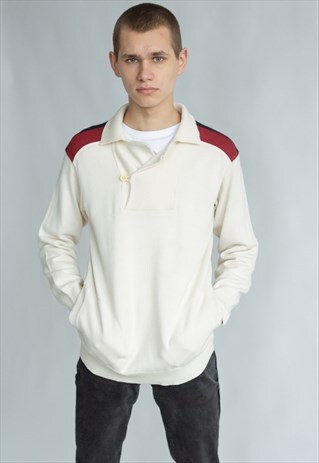 VINTAGE 80S MINIMAL JUMPER IN SLIM FIT AND SIDE POCKETS