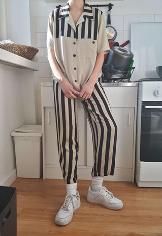90S TOP AND TROUSERS STRIPED SET