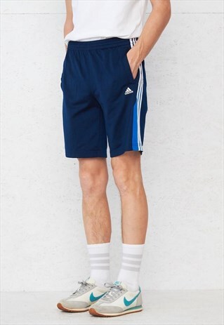 VINTAGE RETRO NAVY ADIDAS SHORTS