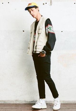 VINTAGE 90S UTILITY CARGO VEST GILET
