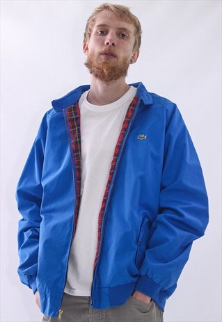 VINTAGE MENS LACOSTE X IZOD LOGO HARRINGTON JACKET