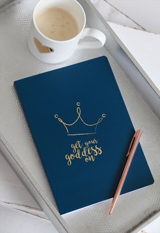 GET YOUR GODDESS ON A5 NOTEBOOK IN NAUTICAL NAVY BLUE