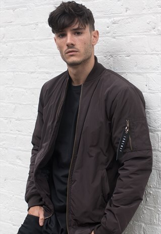 MOCHA BROWN BOMBER JACKET