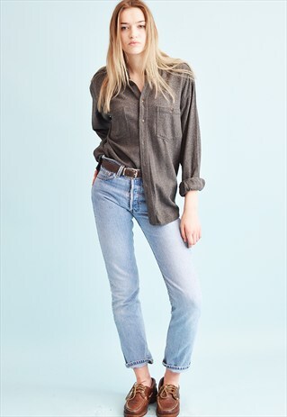 80'S RETRO OVERSIZED WARM DADS SHIRT TOP