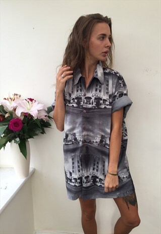 CRAZY PATTERN OVERSIZED UNISEX RETRO VINTAGE FESTIVAL SHIRT