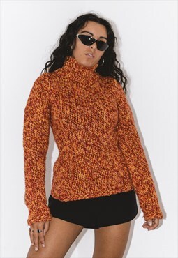 Vintage 90s Hugo Boss Wool Turtleneck Knitted Jumper