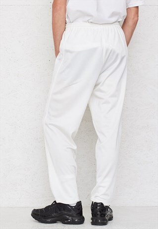 VINTAGE RETRO WHITE TRACK BOTTOMS JOGGERS