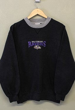 Vintage NFL Baltimore Ravens Sweatshirt Black With Logo
