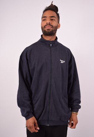 reebok tracksuit navy blue