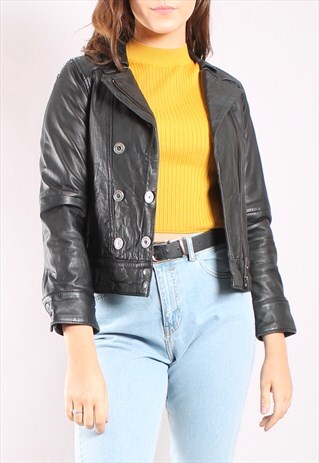 VINTAGE 90S SOFT LEATHER STUDDED JACKET