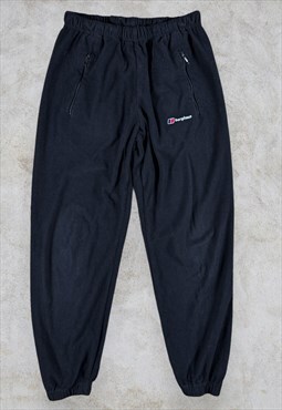 Vintage Berghaus Polartec Fleece Trousers Black Sweatpants 