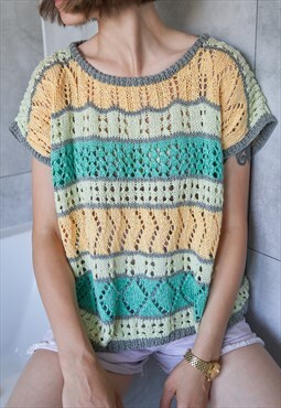 80s Vintage Crochet Vest