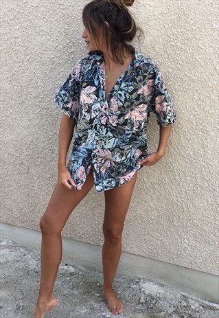 PATTERNED OVERSIZED RETRO VINTAGE UNISEX FESTIVAL SHIRT