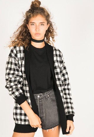 VINTAGE 80S CASUAL KNIT CARDIGAN / R02771