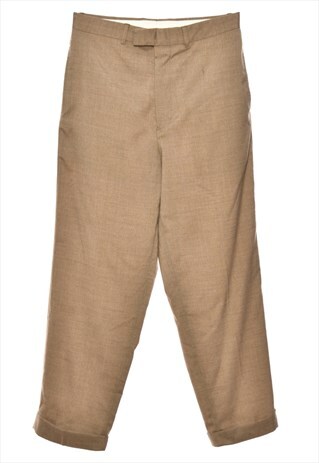 VINTAGE BEIGE CLASSIC PERRY ELLIS TROUSERS - W32