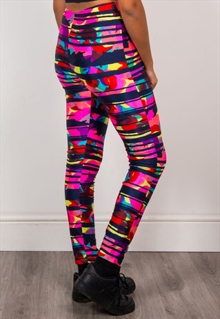 VINTAGE 90'S BRIGHT PATTERNED LYCRA LEGGINGS