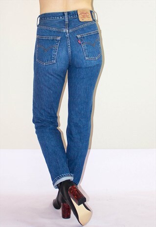 VINTAGE 501 BUTTON UP HIGH WAIST LEVI'S STONEWASH JEANS