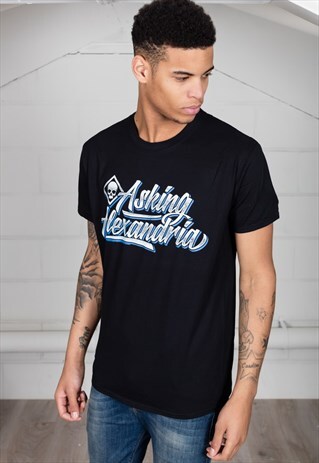 ASKING ALEXANDRIA SCRIPT SKULL UNISEX T-SHIRT