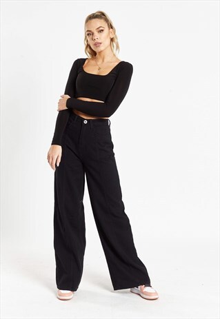 LIQUOR N POKER WIDE LEG RELAXED JEANS