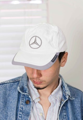 VINTAGE MERCEDES-BENZ BASEBALL CAP LOGO 90S ONE SIZE 3.3