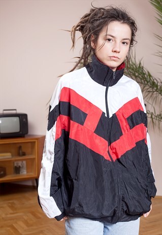 UNISEX, COLOUR BLOCK WINDBREAKER FROM THE 90S ERA
