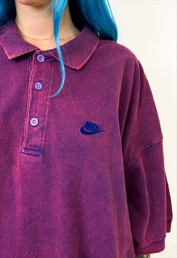 VIntage 90s Nike tie dye polo shirt 