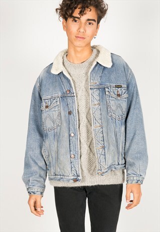 VINTAGE 80S WRANGLER WINTER SHEEPSKIN JACKET / R3200C404