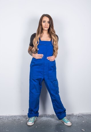 VINTAGE BLUE DENIM DUNGAREES