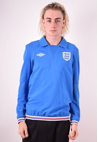 UMBRO MENS VINTAGE TRACKSUIT TOP SMALL BLUE 90S