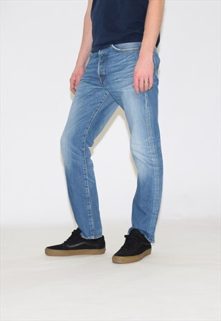 VINTAGE BLUE LEVIS 501 STRAIGHT LEG JEANS