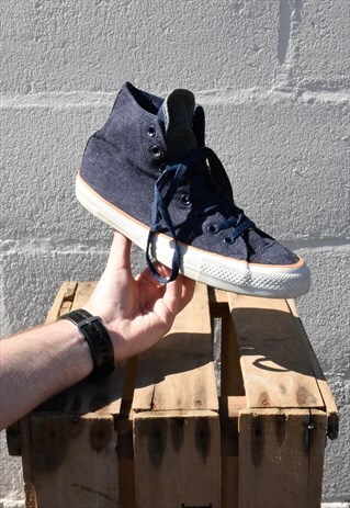 NAVY BLUE/ORANGE ALLSTAR HIGH TOP TRAINERS