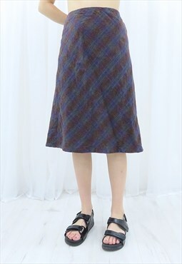 80s Vintage Black Lace Slip Skirt